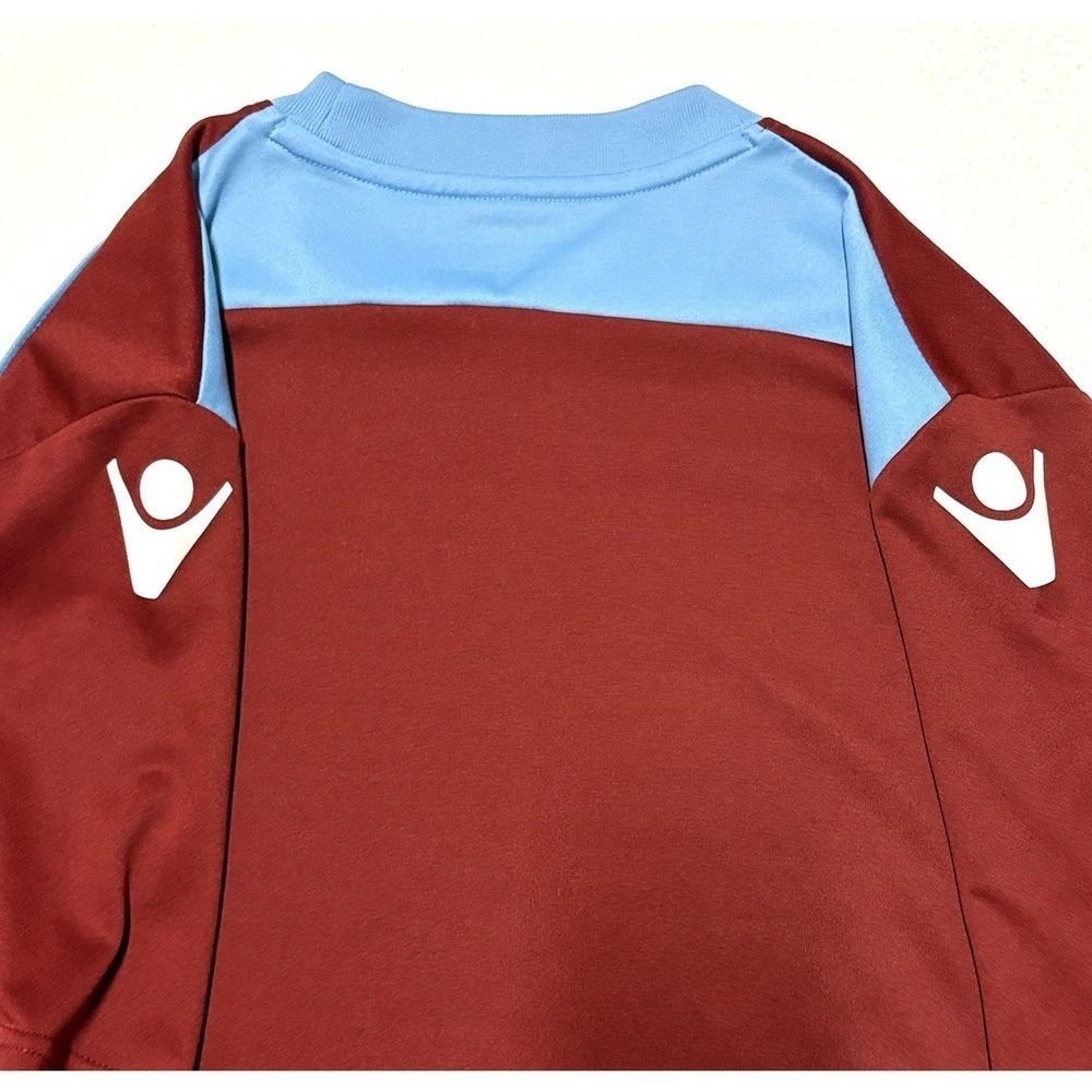 Macron Vesta Soccer Jersey Sz XL Maroon Cardinal Columbia Blue Training Top 2016 - Picture 9 of 10